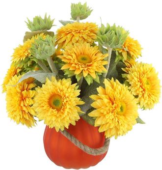 Creative Displays Inc. Handmade Berry & Maple Leaf Fall Arrangement In A Cement Pot