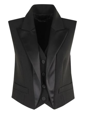 Federica Tosi peak-lapel waistcoat - Black