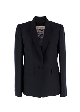 Emilio Pucci Black Single Breasted Blazer Size S