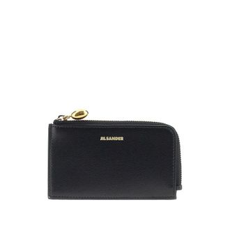 Jil Sander Goji zippered leather cardholder Woman One Size