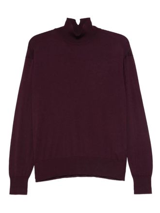 Another Tomorrow turtleneck wool sweater - Purple