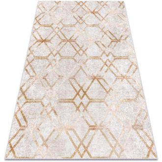 RugsX Alfombra Lavable Miro 51805.804 Geom&eacute;trico, Enjerado Antideslizante - Oro Yellow 200x290 Cm