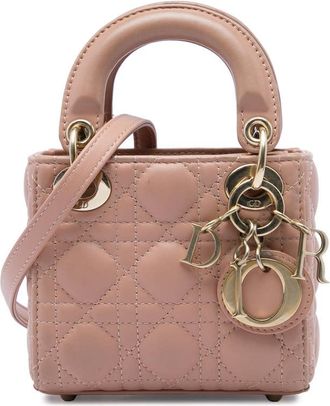 Dior Pre-owned Dior Micro Lambskin Cannage Lady Satchel Ladies AQTKGDKYNEOIBX2V