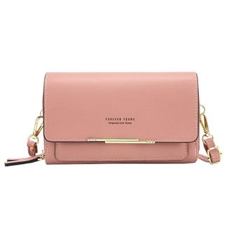 Generic Crossbody Bag Purse Pure Color Bag Korean Version Of Fashion Shoulder Bag Womens Bag Cute Shoulder Bag (Pink, One Size)
