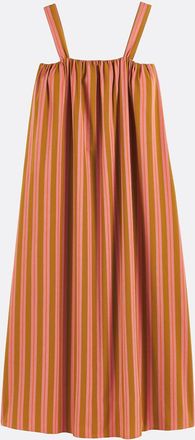 La Redoute Collections Losvallende gestreepte katoenen maxi-jurk met schouderbandjes