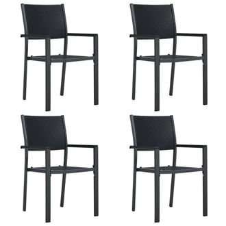 Berkfield Home Decorative 5 Piece Garden Dining Set Black