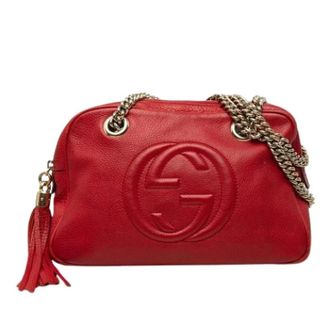 Gucci Pre-owned Soho Schoudertas - Dames - Pre-owned - Rood - Maat: ONE Size Leer
