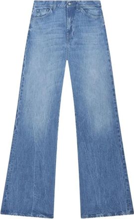 Dondup Wide Leg Amber Jeans - Dames - Loose Fit Jeans - Blauw - W25 - Denim - Jeans
