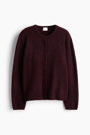 H&M Cardigan in lockerer Passform - Weinrot
