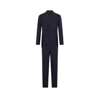 Brooks Brothers Kostuums, Heren, Blauw, 3Xl, Wol, Chalkstripe Wool Suit