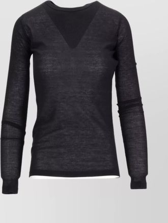 Ann Demeulemeester slim fit long sleeves t-shirt viscose cotton