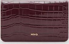 Mango Portafoglio piccolo cocco lucido bordeaux - Donna - Taglia unica - MANGO