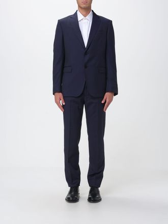 Ermenegildo Zegna Abito monopetto in lana con motivo gessato