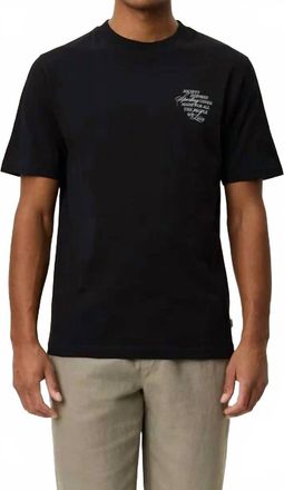 Les Deux Ben Faience Short Sleeve Graphic T-Shirt In Black