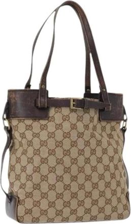 Gucci Pre-owned Tote Bags, female, Beige, Size: ONE SIZE Pre-owned Tote Bag