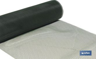 cofan Malla Plast. Cuadrada Jardin 10mm Verde 1x25m, Rollo De Malla En Pvc En Color Verde, El Tama&ntilde;o O Dimensi&oacute;n Del Cuadrado Es De 10 Mm De Lado. Se Vende 