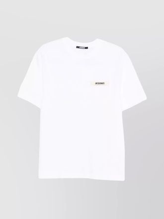 Jacquemus cotton logo-patch crew-neck t-shirt