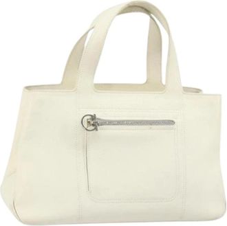Ferragamo Pre-owned Leather Handbag - Dames - Vintage Handtas - Wit - ONE Size - Leer - Vintage