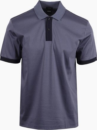 HUGO BOSS Mens Boss Black BOSS H PARLAY POLO OPEN BLUE - Navy - Size: 38