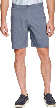Johnston & Murphy XC4 Performance Flat Front Shorts in Blue at Nordstrom, Size 32
