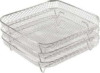 OEM Rejilla Para Freidora De Aire, 3 Niveles, Apilable, Cesta Deshidratadora De Acero Inoxidable 304, Accesorios Multifuncionales Para Freidoras/hornos (2