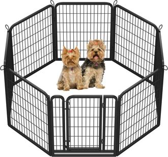 Yaheetech Torana - Yaheetech Parque Para Perros 68 X 100 Cm 8 Vallas Para Perros Peque&ntilde;os, Conejos, Patos, Roedores, Jaulas Para Perros Vallas Met&aacute;licas Vallas 