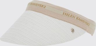 Helen Kaminski Visiera da tennis in tweed di cotone con logo jacquard