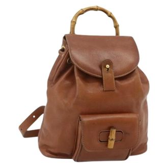 Gucci Pre-owned Backpacks, female, Brown, Size: ONE SIZE Pre-owned Vintage Backpack