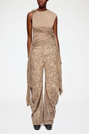 Ganni Burro Trousers in Printed Cotton - Size 32 Organic