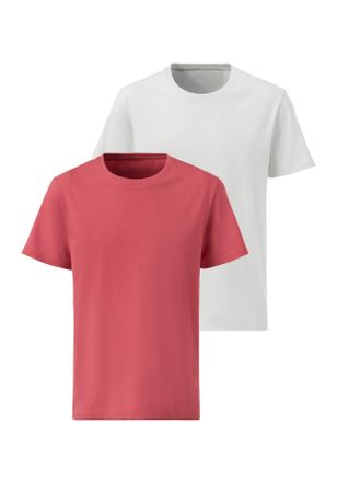 Le Jogger T-Shirt AUTHENTIC LE JOGGER, Herren, Gr. XXL (60/62), rot (koralle, wei&szlig;), Jersey, Obermaterial: 100% Baumwolle, unifarben, Basic, regular fit, Rundha