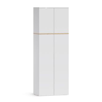 Vicco Armario Multiusos Viktor, Blanco/roble Artesanal, 68 X 188.6 Cm Con 8 Compartimentos Cerrados, Vicco