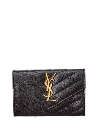 Saint Laurent Small Matelasse Leather Envelope Wallet