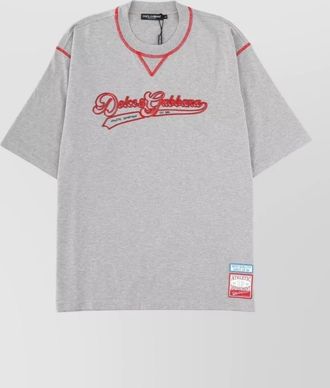 Dolce & Gabbana crew neck shirt short sleeves contrast stitching