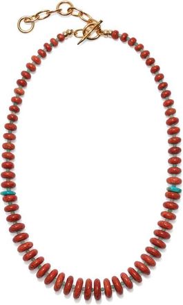 Lizzie Fortunato Paros Beaded Toggle Necklace in Red at Nordstrom