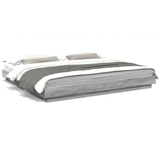 Berkfield Home Bed Frame without Mattress Grey Sonoma 180x200 cm Super King