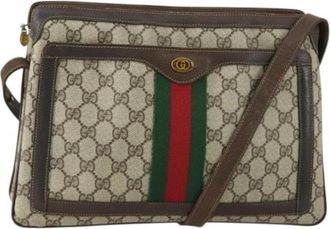 Gucci Pre-owned Cross Body Bags, female, Beige, Size: ONE SIZE Pre-owned Vintage Cross Body Bag