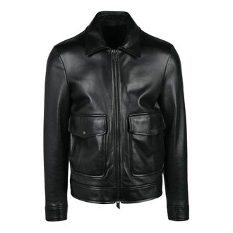 Salvatore Santoro Schot Jacket - Heren - Leren en Su&egrave;de Jassen - Zwart - S - Leer - Jassen