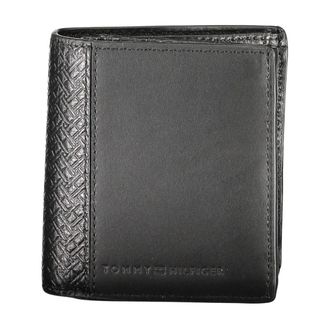 Tommy Hilfiger Wallets & Cardholders, male, Black, Size: ONE SIZE Black Leather Wallet