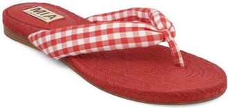 Mia Aleena Espadrille Flip Flop in Red/White at Nordstrom, Size 8.5