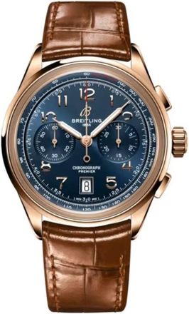 Breitling Premier Chronograph Automatic Chronometer Blue Dial Mens Watch RB0145171C1P1
