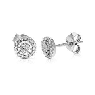 Vir Jewels 1/5 cttw Lab Grown Diamond Composite Earrings in Sterling Silver With Push Backs For Women