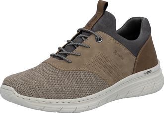 Rieker Slip-On Sneaker RIEKER, Herren, Gr. 40, grau (taupe, kombiniert), Lederimitat, Textil, meliert, Schuhe Slip-On Sneaker, Schlupfschuh, Freizeitschuh, H