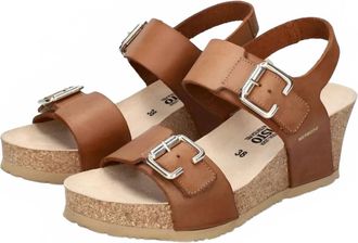 Mephisto Womens Lissandra Platform Wedge Sandal In Camel