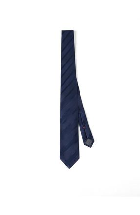 Brunello Cucinelli Striped silk necktie in Navy Blue at Nordstrom