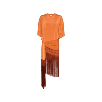 Andamane Fringe-trimmed Wrap Dress