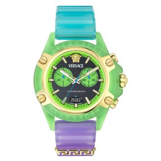 Versace Icon Active Chronograph Quartz Black Dial Unisex Watch VE8P00524