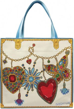 Brighton Glittering Love Canvas Tote Bag In Multi