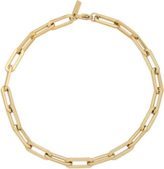 Pompeii3 Yasmine 6mm Paperclip Anklet 18k Gold Plated 10 Length