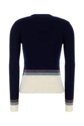 Valentino Garavani Womens Navy Blue Wool Cardigan Navybetulla Maglieria