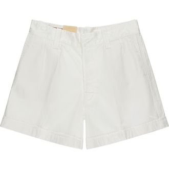 Fortela Bedford Herringbone Cotton Bermuda in White at Nordstrom, Size 35 Eu